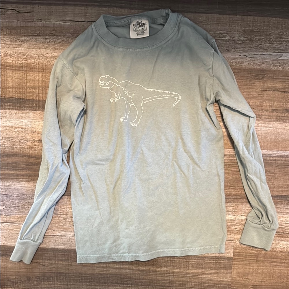 Green Dinosaur Long Sleeve Shirt